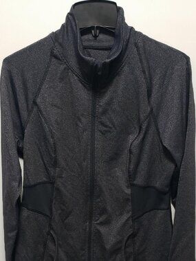 OLD NAVY ACTIVEWEAR PERFORMANCE GRAY ZIP UP SWEATER W/THUMB HOLE CUFFS SIZE L